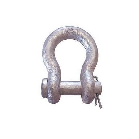 Anchor Shackle, 03 Ton, 316 In, 14 In Pin Dia, Round Pin, 088 In Inner Length, 058 In Inner